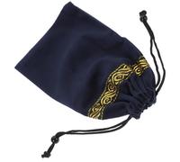 Gatuida Bolsa de Tela para Cartas del Tarot Cordón Pequeña Bolsa de Almacenamiento en Terciopelo Azul Oscuro Organizador Portátil para Accesorios de Cartas y Objetos Pequeños para Juegos