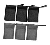 Gatuida Bolsa Para Jabón De Malla 6 Piezas (3 Negro 3 Gris) Tamaño Mediano Para Ducha y Lavado, Almacenamiento Práctico Para Jaboneras y Limpieza Corporal