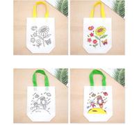 Gatuida Bolsa Portátil para Pintar DIY de Material No Tejido Plegable y Reutilizable 12 Piezas Estampados Multipatrón Adecuado para Manualidades Infantiles y Compras al Aire Libre