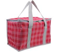 Gatuida Bolsa Térmica de Supermercado Plegable Roja, Gran Capacidad, Oxford | Aislante y Portátil, Uso Multifuncional para Exterior y Viaje, Cierre Superior, Compra y Catering