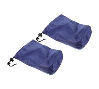 Gatuida Bolsas de Almacenamiento Cordón para Ropa de Plumas Impermeables de Tela Oxford, 2 Piezas, Tamaño 19x32 Cm, Diseño Profundo Azul Base Redonda, Ideales para Viajes, Camping