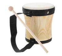 Gatuida Bongó de Juguete Educativo para Niños, Instrumento Musical de Percusión Superficie de Piel de Oveja, Diseño Compacto y Liviano, Adecuado para Iniciación Musical Infantil