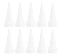 Gatuida Boquillas Aplicadoras Paquete de 10 Piezas para Pegamento 10 de 100ml, Punta Fina de Plástico Blanco Ideales para Reparaciones y Manualidades