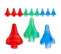 Gatuida Boquillas para Irrigador de Oídos 12 Piezas, Accesorios para Limpieza de Cerumen, Puntas Suaves y Reutilizables en Colores Verde, Azul y Rojo, Control Preciso de Flujo para