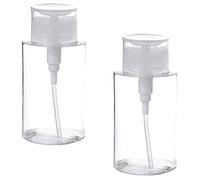 Gatuida Botella Dispensadora de Bomba para Quitaesmalte 2 Pcs Botella Vacía de 100Ml Dispensador de Líquido Viaje Cosméticos Diseño Compacto Almacenamiento Práctico