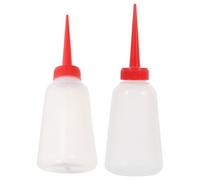 Gatuida Botellas de Aceite para Máquinas de Coser 2 Piezas 250 Ml Punta Roja Dispensadora, Aplicadores de Plástico para Uso en Máquinas Planas y Bordadoras Domésticas