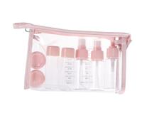 Gatuida Botellas de Viaje Recargables para Cosméticos Pet Resistentes Organizador Versátil para Champú Crema Loción Protector Solar Gel Ducha Rosa
