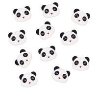 Gatuida Botones de Madera Decorativos Panda para Costura y Manualidades Diy, 50 Piezas Pequeñas Diseño de Cabeza de Oso Panda, Accesorios Infantiles para Ropa, Juguetes y Scrapbooking