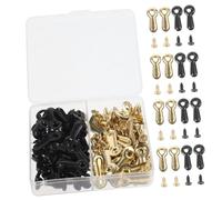 Gatuida Botones Giratorios de Metal para Marcos de Fotos 120 Piezas 60 Negras 60 Doradas con Tornillos para Fijar Respaldo Clips de Sujeción Resistentes para Colgar Cuadros y