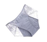 Gatuida Bragas Menstruales Mujer Largas Algodón Transpirable Protección Extra para Flujo Cómodas y Discretas Gris