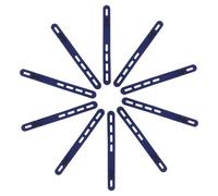 Gatuida Bridas para Cables de Silicona Reutilizables, 50 Unidades en Azul Oscuro, Correas Organizadoras Flexibles para Gestión de Cables de Datos, Auriculares y Carga, Ideales