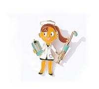 Gatuida Broche Creativo De Corazón Para Ropa, Diseño Enfermera y Doctor, Aleación Segura, Accesorio Para Mujer, Uso Fiestas y Bodas, Set 4 Piezas Símbolo De Corazón y Estetoscopio