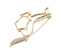 Gatuida Broche de caballos de pasador de chal estiramiento broches de animales broches de niñas alfileres broche con forma de animal pin de caballo Joyería de pecho Circón Dorado