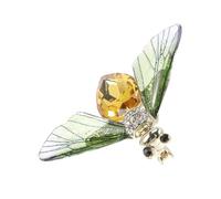 Gatuida Broche de Cristal con Abeja de Pedrería Verde Accesorio Decorativo Elegante para Mujer para Bodas Fiestas y Pin para Mochilas Estilo Lapel para Prendas y Bolsos