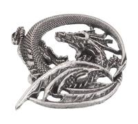 Gatuida Broche de Dragón Vintage para Hombre, Pin de Ropa Diseño de Llama y Alas de Fuego, Aleación Resistente Decoloración, Accesorio Punk para Chaquetas, Suéteres y Bufandas