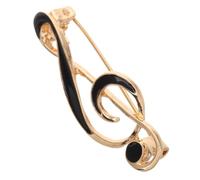 Gatuida Broche Musical De Aleación De Zinc Esmalte Dorado, Pin De Solapa Para Mujer, Accesorio Elegante Para Trajes y Camisas, Cierre Seguro Para Eventos Formales, Diseño De Nota Musical