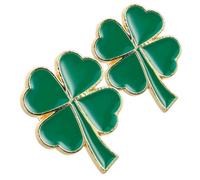 Gatuida Broche Pack de 2 Piezas de Trébol de Cuatro Hojas Verde para Mujer Símbolo de Suerte y Felicidad Aleación Elegante y Compacto Adecuado para Bodas y Fiestas