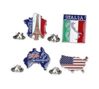 Gatuida Broches Creativos para Mujer Forma de Edificio, Metal Duradero, Decoración de Accesorios de Disfraz, Set de 4 Piezas, Tamaño Pequeño, Uso Casual y Obsequio Estilo Aleatorio