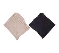 Gatuida Bufanda Hijab para Mujer 2 Piezas, Turbante Musulmán de Tela Suave, Pañuelo Hiyab de Oriente Medio en Colores Caqui y Azul Marino, Ligero y Protector Uv, Adecuado para