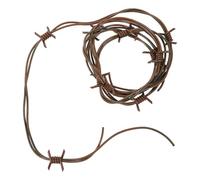 Gatuida Cadena de Alambres de Púas Falsos para Decoración de Halloween en PVC Marrón, Ligera y Realista, Adecuado para Fiestas y Casas Encantadas Espeluznantes