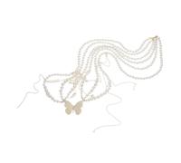 Gatuida Cadena de Cintura de Múltiples Capas con Perlas Diseño Cinturón Corporal para Mujer Joyería Ligera Hipoalergénica para Playa y Fiestas de Verano