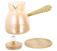 Gatuida cafetera jarra de cafe dispensador de té cezve accesorios de café espresso Cafetería de manejo lateral jarra de café expreso tetera de flores de cristal tetera turca Vidrio