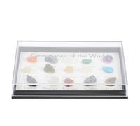Gatuida Caja de 15 Especímenes Minerales Naturales de Cristal, Piedras Preciosas para Enseñanza Científica, Decoración de Escritorio y Colección Geológica