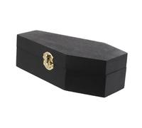 Gatuida Caja de Ataúd de Madera para Dulces con Tapa Abatible Cofre Gótico para Recuerdos de de Mascotas Pequeña Urna para Perros Decoración de Halloween