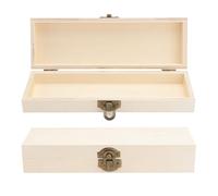 Gatuida Caja de Lápices de Madera No Se Desvanece 2 Piezas para Estudiantes Diseño Clásico y Resistente Adecuado para Almacenamiento DIY
