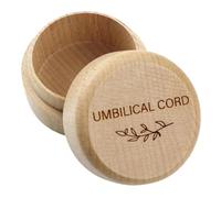 Gatuida Caja de Madera y Sello Único para Recuerdos de Ñiño con Diseño Compacto y Almacenamiento Seguro del Cordón Umbilical Adecuado para Obsequio Baby Shower