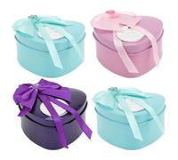 Gatuida Caja de Obsequio Pequeña de Hierro 3 Rosas de Jabón en Forma de Corazón, Colores Surtidos, Estuche para Festival y Obsequio Romántico, Caja para Embalaje Decorativa y Duradera