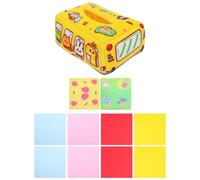 Gatuida Caja de pañuelos de Juguete para bebés: Bufandas sensoriales Suaves y crujientes Montessori para bebés - Autobús de Animales para Tirar, de Tela, Papel, para niños y niñas, para Rellenar