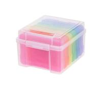 Gatuida Caja de Tarjetas de Plástico Estuche para Fotos con Divisores Desmontables, para Tarjetas de Felicitación y Manualidades, Cumpleaños y Navidad