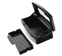 Gatuida Caja Esterilizadora para Herramientas de Uñas y Manicura, Bandeja Plástica Negra, Tamaño Mediano, Rápida, Uso Profesional para Salón de Belleza