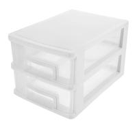 Gatuida Caja Organizadora Transparente Apilable de Plástico para Escritorio Pequeña con Tipo Gaveta Multiusos para Oficina Maquillaje y Almacenamiento de Objetos Pequeños