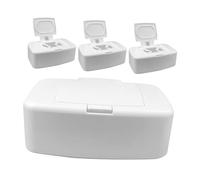 Gatuida Caja para Toallitas Húmedas en Forma de Cubo, 4 Unidades, Plástico, Dispensador Sellado de Gran Capacidad, para Sala, Dormitorio y Habitación Infantil