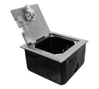 Gatuida Caja Protectora para Enchufes Eléctricos de Pared 12X12 CM Cubierta de Acero Inoxidable Resistente Intemperie Cerradura para Protección Exterior en Jardines y Eventos