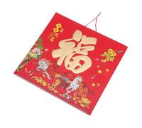 Gatuida Calendario Colgante Año del Caballo con Acabado Calendario Lunar Chino Tradicional para Decoración y Planificación Anual de Año