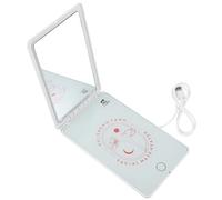 Gatuida Calentador de Mascarilla Portátil USB Blanco Espejo de Viaje Integrado, Dispositivo Compacto para Cuidado Facial y Calentamiento de Mascarillas, Adecuado para Uso Doméstico