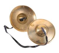 Gatuida Campana de Meditación de Cobre Puro Hecha a Mano, Set de Platillos Tingsha para Yoga y Percusión Manual, Tamaño Pequeño Estuche, Instrumento de Sonido para Terapia y Ceremonia