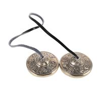 Gatuida Campana de Meditación de Platillos Tingsha Nepalés Instrumento de Percusión Campanas de Yoga para Sesiones de Mindfulness Sonido Terapéutico