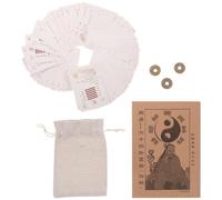 Gatuida Cartas I Ching para Principiantes Cartas de Papel Duradero con Guía de Adivinación Monedas de Latón para Buena Suerte y Riqueza para Aprendizaje y Feng Shui Cultural