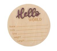 Gatuida Cartelera de madera signo de nombre de bebé para anuncio de nacimiento vivero por favor Meses bebé Hola Chicos Nombre del signo del bebé nacimiento del bebe nombre del bebé Púrpura