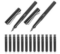 Gatuida Cartucho de Tinta para Pluma Estilográfica, Recarga de Tinta para Bolígrafo Corto, Ef 0,38mm, Negro, Abs y Carbono, para Escuela y Deberes de Escritura