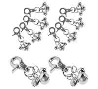 Gatuida Cascabeles para Collares de Perros y Gatos 10 Piezas de Acero Inoxidable Campanas Pequeñas de 12 MM con Cierres de Broche Accesorios Sonoros para Entrenamiento y Localización