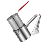 Gatuida Cazuela Freidora Inoxidable Olla Profunda Multifuncional con Mango Ergonómico para Freír Verduras Pollo y Desayuno Cocina