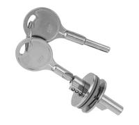 Gatuida Cerradura para Puerta de Vidrio Resistente con Llave Recambio para Congelador y Frigorífico Protección Antirrobo para Vitrinas Joyerías y Oficinas