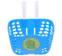 Gatuida Cesta Bicicleta Infantil Frontal Resistente PP Azul con Pegatina Dinosaurio para Almacenamiento Seguro