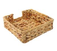 Gatuida Cesta de Almacenamiento Tejida Cuadrada para Escritorio Caja Organizadora Multifuncional con Base Estable Diseño Natural y Práctico para Hogar y Oficina