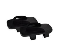Gatuida Chanclas Pantuflas De Verano Sandalias De Plataforma Zuecos Japoneses De Dos Dientes Talla Madera Negra Para Hombre y Mujer